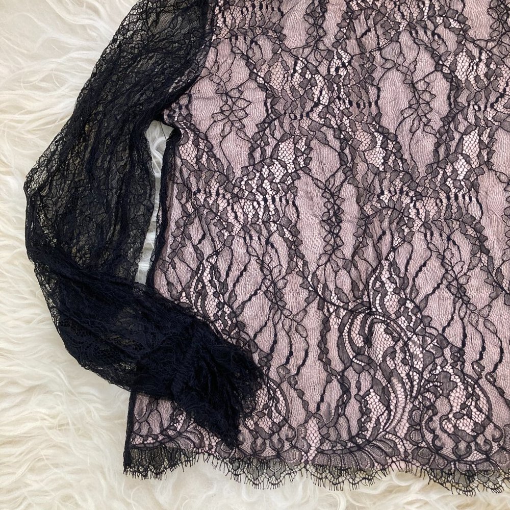 ALEXIS Lace Pattern V-Neck Blouse - Picture 10 of 14